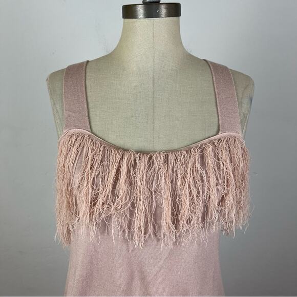 Sincerely Jules Blush Pink Feather Tank Top - Picture 3 of 7
